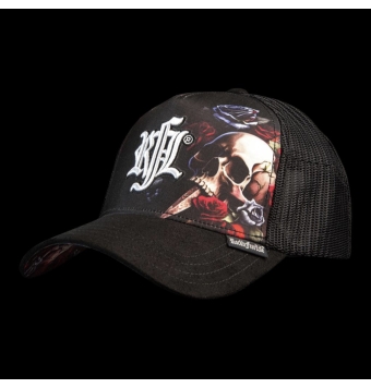 Gorra Calavera y flores